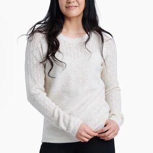 Kuhl Knit Crewneck Sweater Cream Ivory Women’s Large